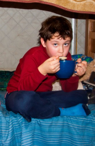 inside a yurt in a provincial park