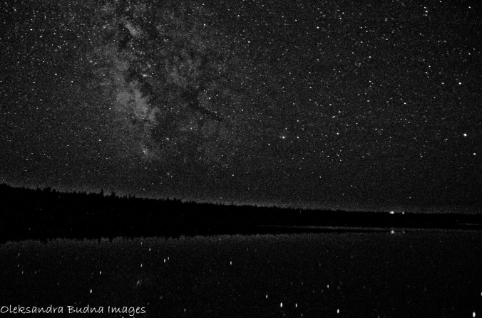 milky way over Cyprus Lake