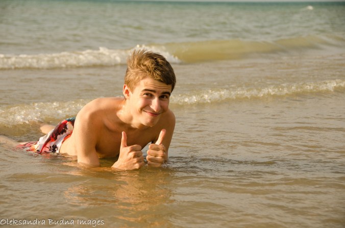 swimming in Lake Huron
