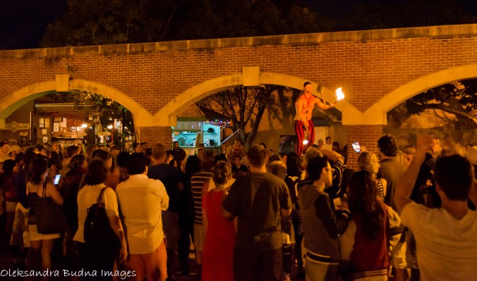 street performer at Mallory square