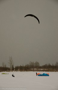 kite skiing
