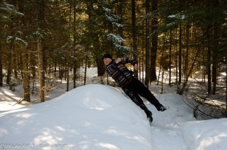 jumping into snow