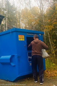 disposing of garbage