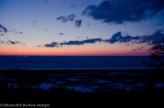 sunset at Pinery in winter