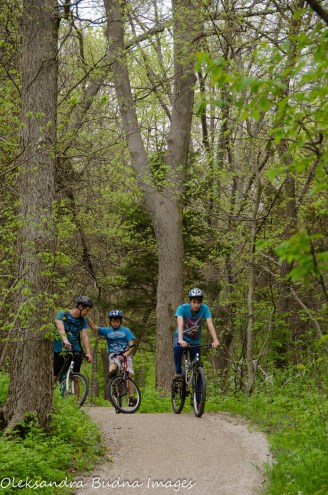 biking the Centennial Bike and Hike trail at Point Pelee