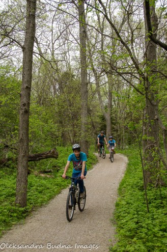 biking the Centennial Bike and hike trail at Point Pelee National Park