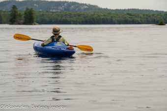 kayaking on O.S.A. lake at Killarney