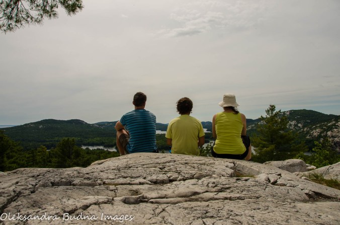 enjoying the view from the Crack at Killarney