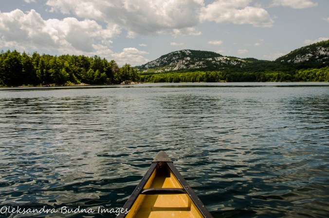 Canoeing on Killarney Lake at Killarney Provincial Park