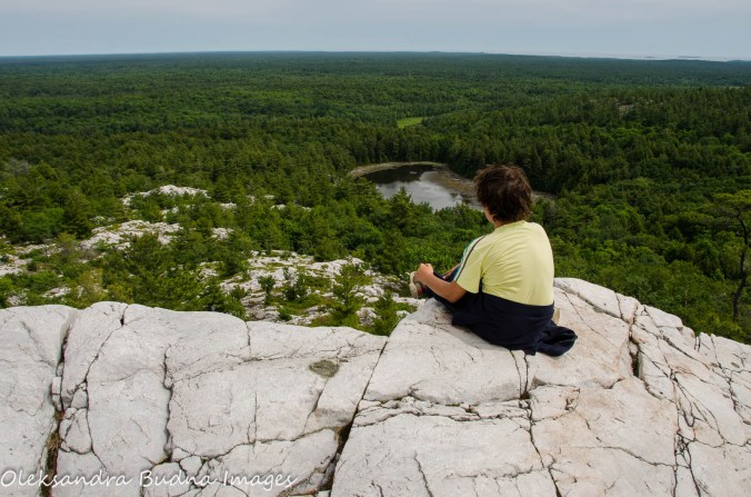 enjoying the view from the Crack at Killarney