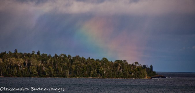 rainbow over Lake Superior