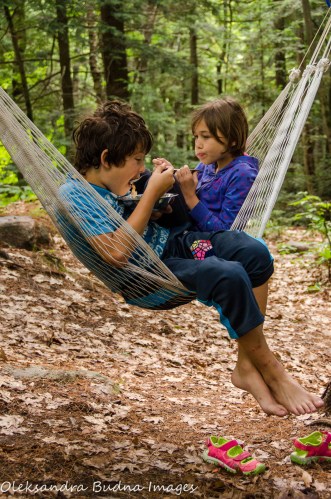 eating in a hammock
