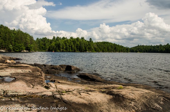 sunset over the lake at Silent Lake Provincial Park