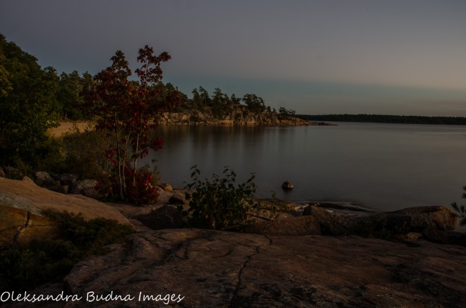 after the sunset at Killbear Provincial Park