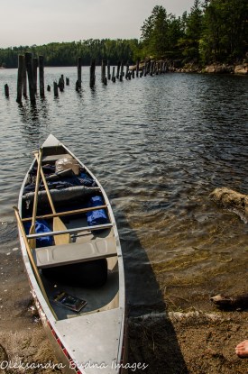 at the portage on Beaverhouse Lake at Quetico