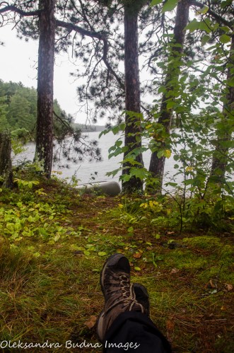 view from the tent in Quetico