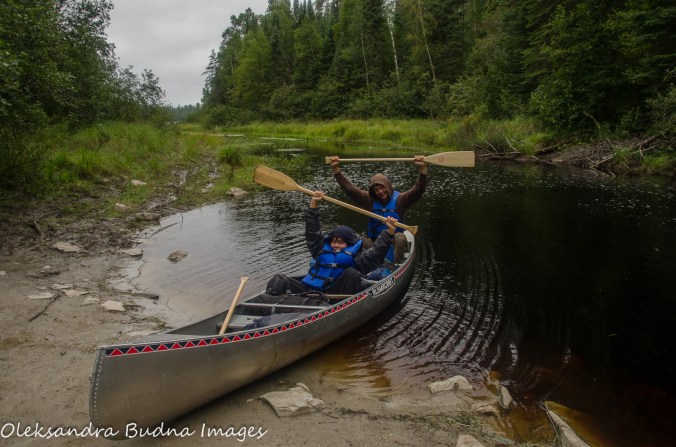 at the end of the canoeing route in Queticoroute 