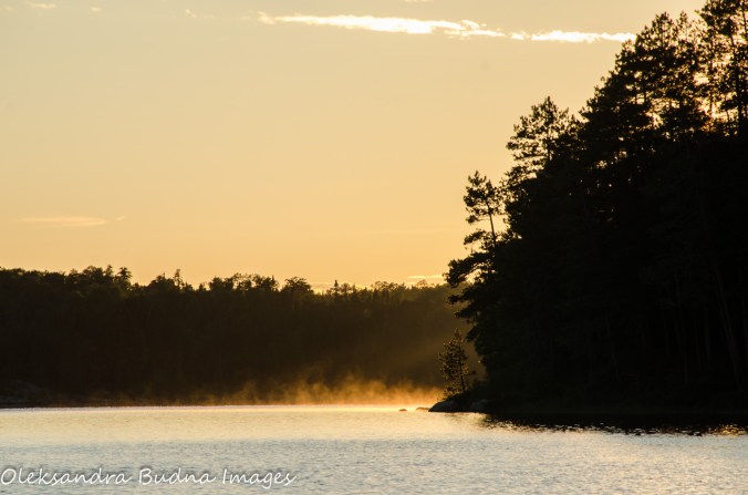 after the rain on French Lake at Quetico