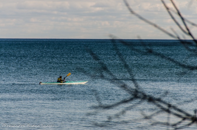 kayaker on Lake Ontario
