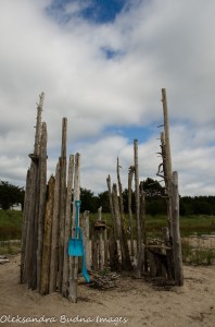 driftwood fort in Neys Provincial Park