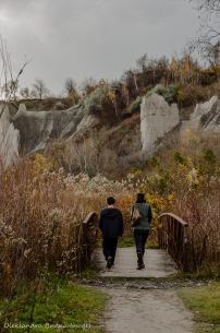 Scarborough Bluffs in Toronto on a fall day