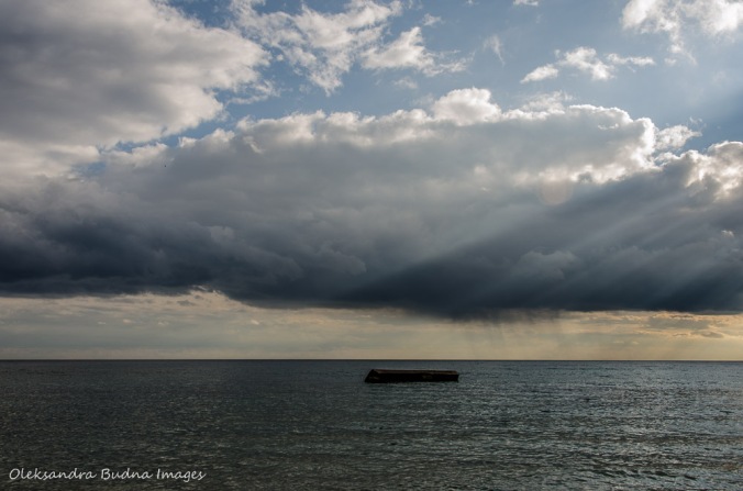 dramatic clouds over Lake Ontario