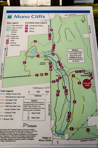 Mono Cliffs Provicial Park map