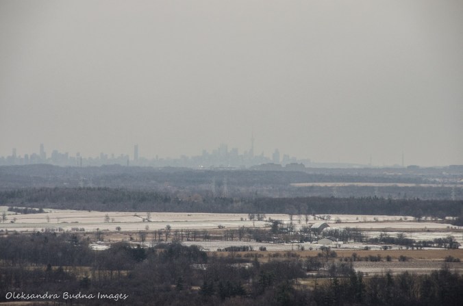 view of CN Tower from Mount Nemo in Halton
