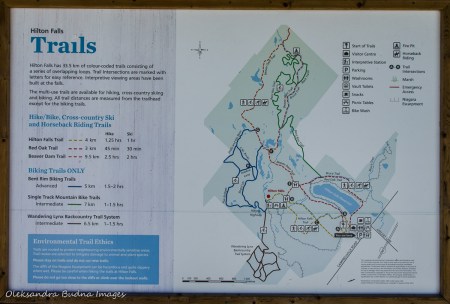 Hilton Falls Conservation Area trails map