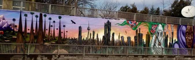 mural on Lawrence Avenue in Toronto