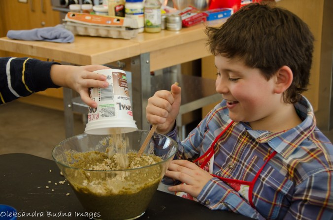Cooking party at teaching kitchen in High Park