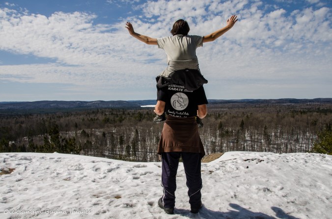view fromLookout trail in Algonquin in the winter