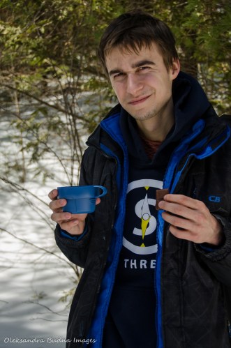 snack break on the trail