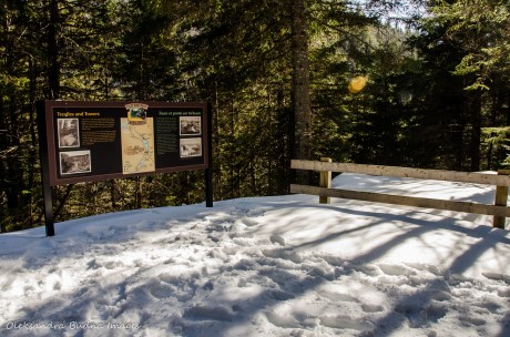 Old Railroad Trail sign in Algonquin
