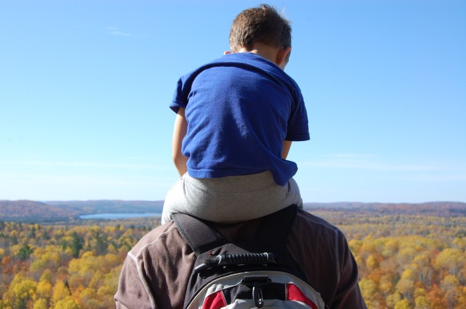 view from Lookout trail in Algonquin in the fall