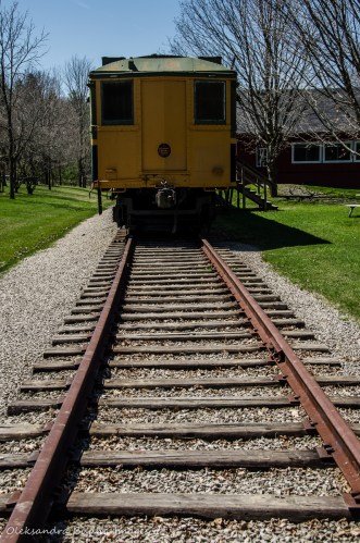 railway track and car at Dundas Valley Conservation Area