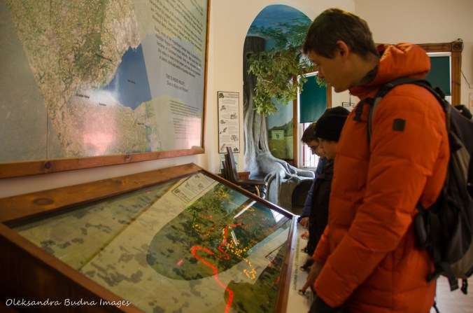 interactive trail map at Dundas Valley visitor centre