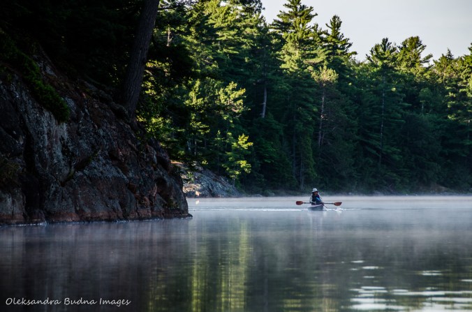 misty morning on Carlyle Lake in Killarney