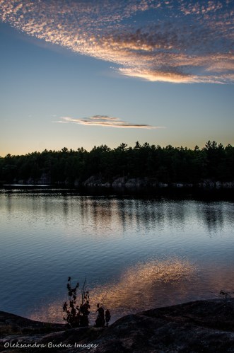 eveining on Terry Lake in Killarney