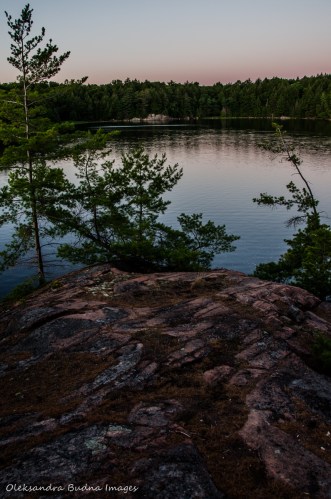 eveining on Terry Lake in Killarney