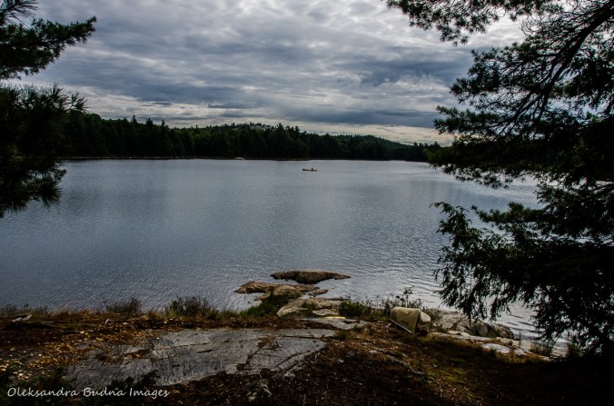 view of Boundary Lake from site 110 in Killarney