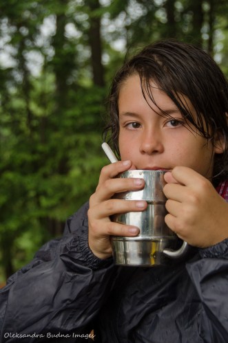 hot chocolate at the campsite