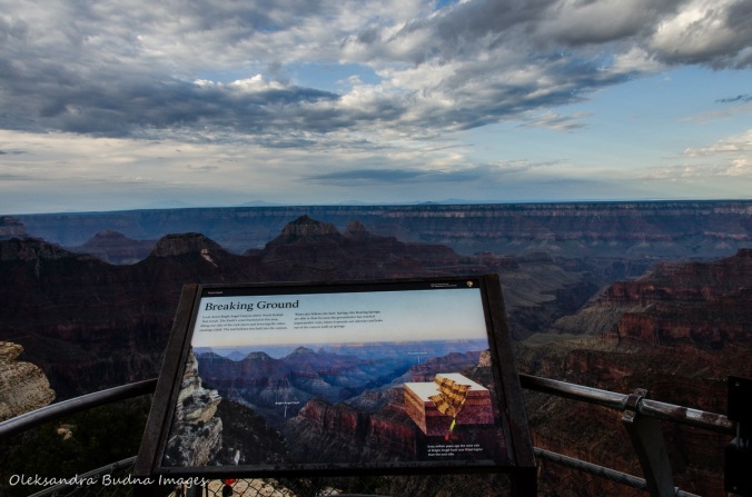 information panel at Grand Canyon 