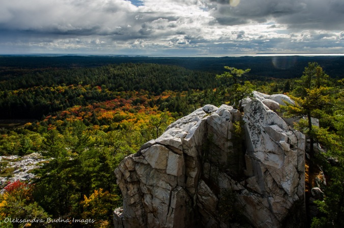 view from the Crack in Killarney in the fall