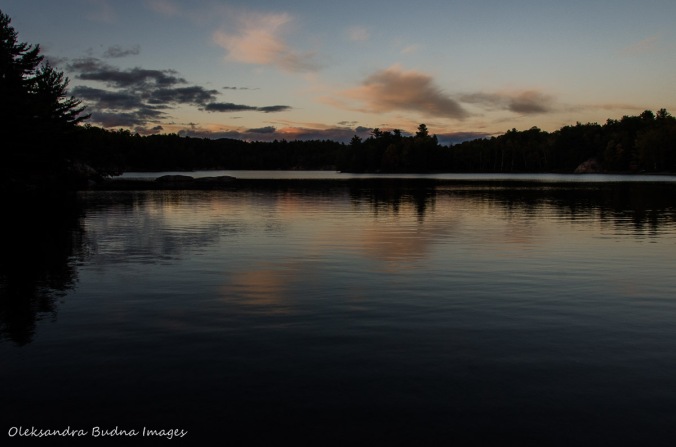evening light over George Lake in Killarney