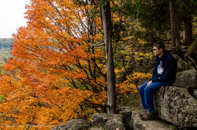 enjoying the view from Rattlesnake Point
