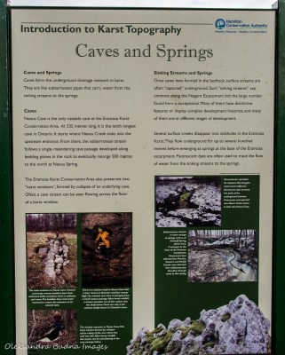 information panel at Eramosa Karst