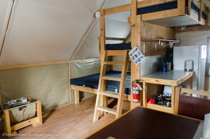 inside a four-season tent in Gatineau