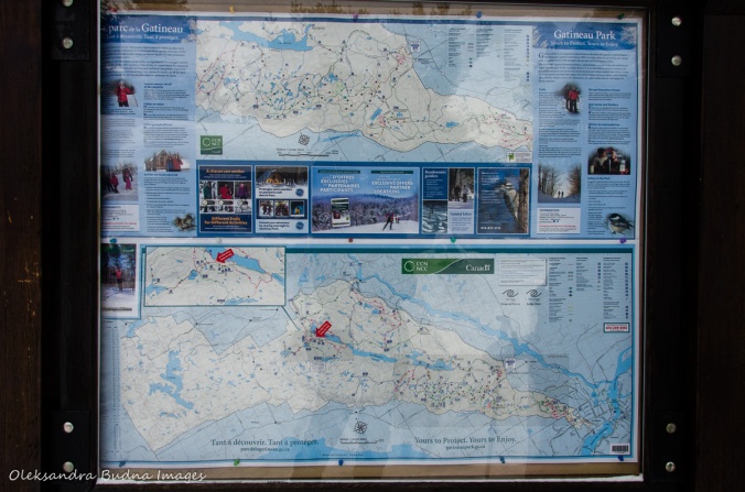 winter trails map of Gatineau 