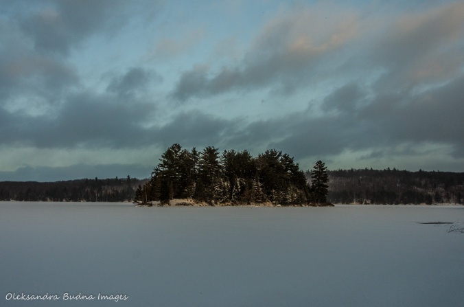 Lake Philippe in Gatineau Park in the winter